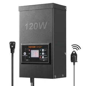 VEVOR 120W Low Voltage Landscape Transformer with Timer and Photocell Sensor,  Waterproof Landscape Lighting Transformer, 120V AC to 12V AC for Outdoor, Spotlight, Pathway Light, Pool light, ETL