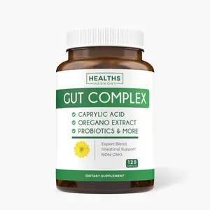 Heaths Harmony Gut Complex - 120 Capsules with Caprylic Acid, Oregano Extract & Probiotics for Yeast & Candida Support - Vegetarian, Non-GMO Digestive Health Supplement - Dietary