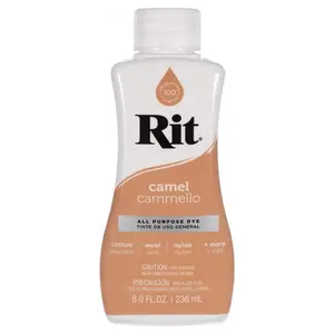 Rit Camel 8 oz Liquid Fabric Dye for Clothing Décor & Crafts