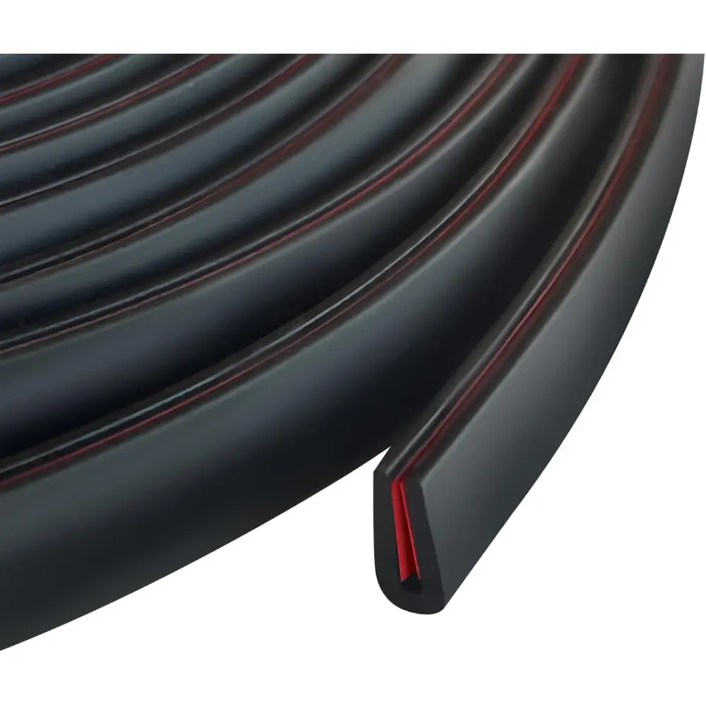 Edge Trim, 1/16" Edge Trim, Flexible Self Adhesive U Edge Guards, Protector For Edge, Sheet Metal,Car Doors, Peel and Stick Door Guard, Black, 10Ft