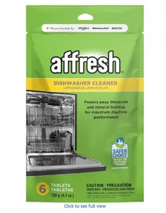 6-Pack affresh Dishwasher Cleaner Tablets | Removes Limescale, Odor-Causing Residue & Hard Water Household Soap