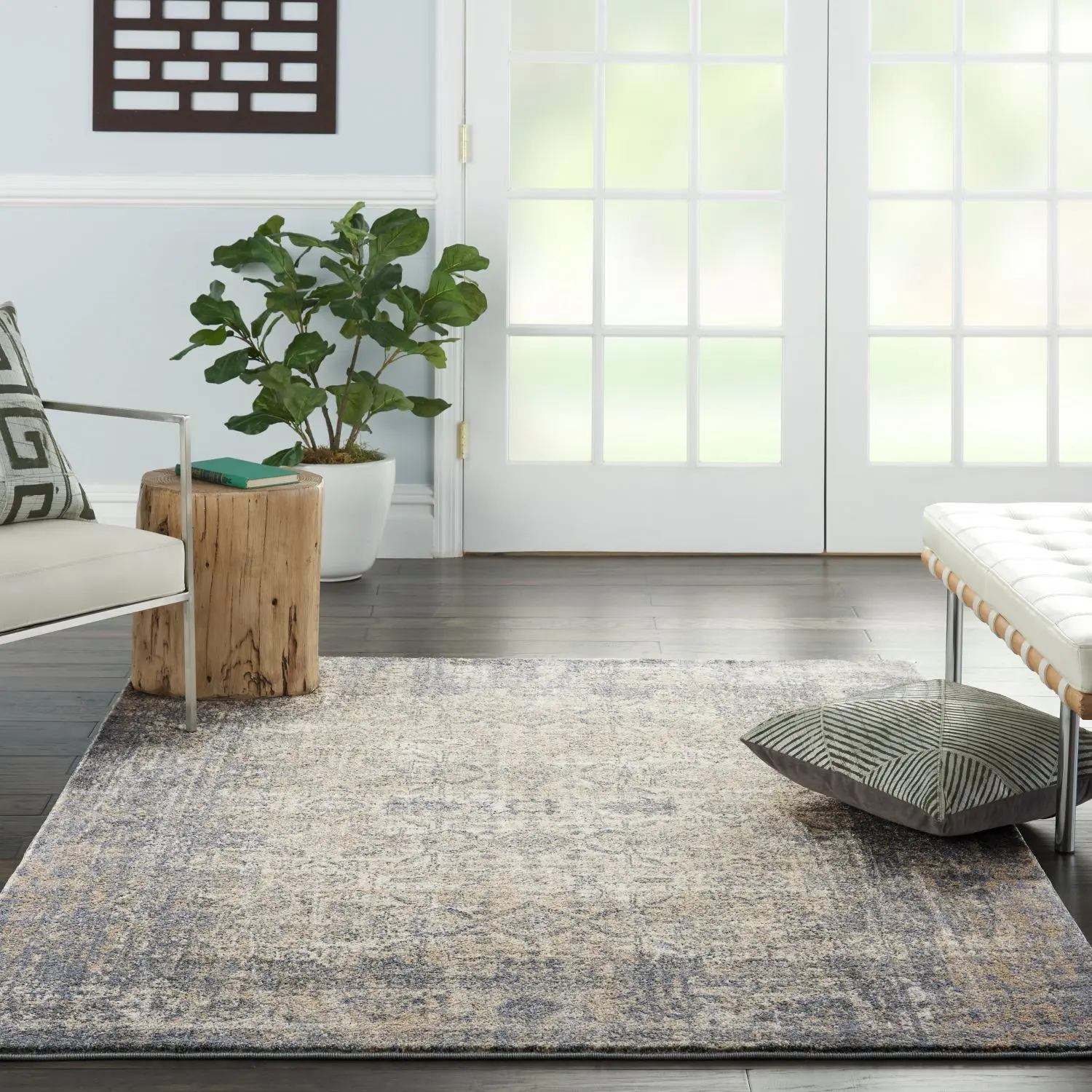 Nourison Moroccan Celebration KI3M1 Tonal Artisan Patterned Decorative Area Rug - Art-Infused Persian-Inspired Design, Moroccan Vibe, Versatile for Modern, Vintage Styles, Artwork Area Rug