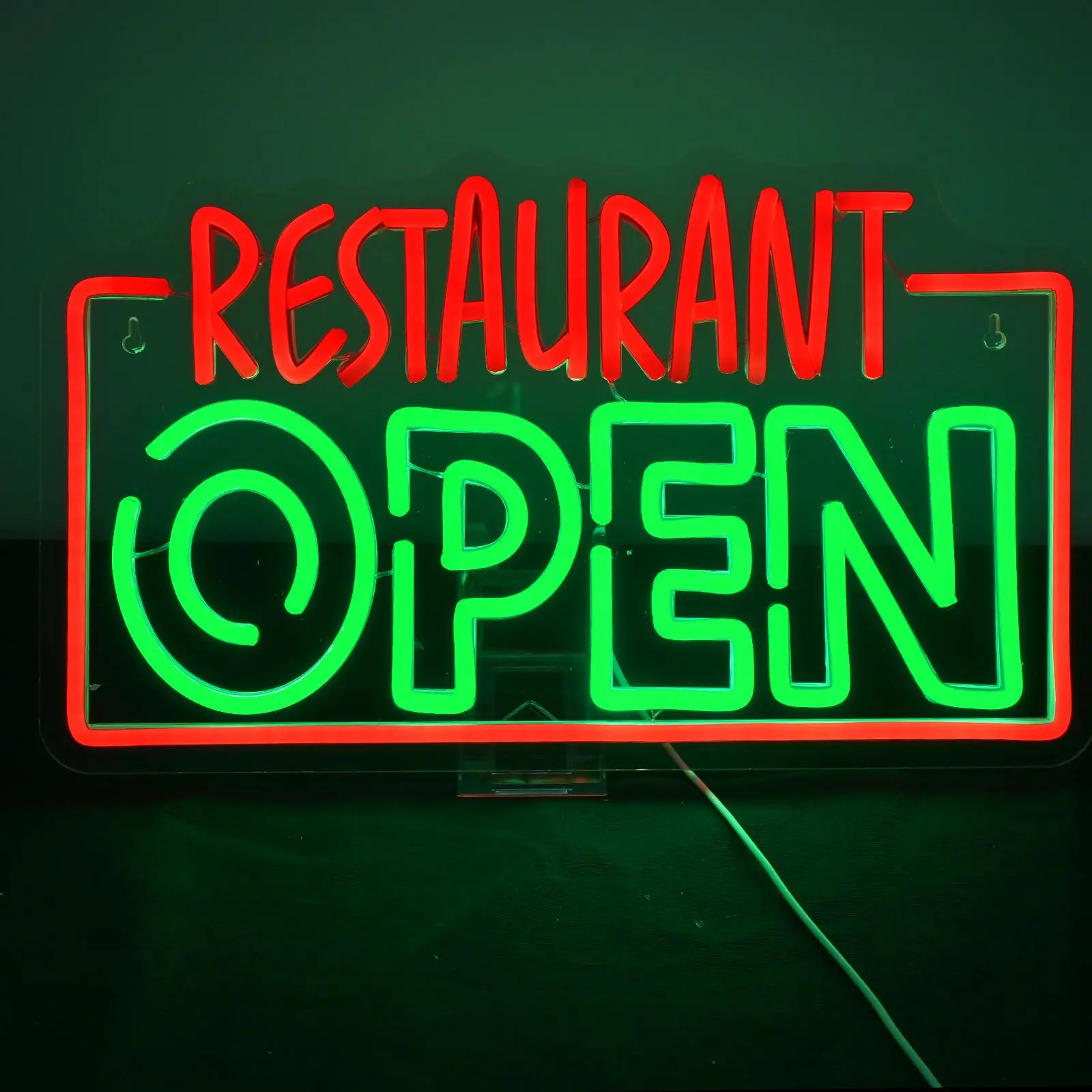 Restaurant Open Neon Sign, USB Powered LED Neon Light, Led Lighted, Wall Mounted Neon Light, Furniture Lighting Decoration Lamp, Decorative Lights, Decorative Atmosphere Light, Led Signs for Restaurants, Bars, Clubs