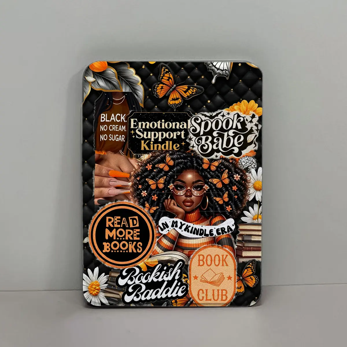 New Fashion Black Girl Kindle Case with Holder - Flip PU Leather Cover for Paperwhite 12th Gen (7 in), 11th Gen (6.8 in), 2022/2024 Kindle (6 in) with Clear Soft TPU Back, Transparent Lightweight Casing