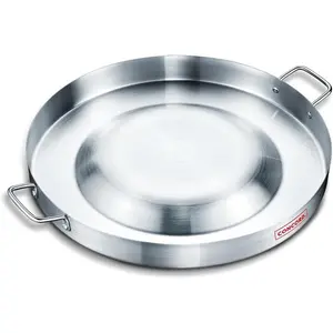 Large Stainless Steel Convexed Comal 21.25" Mexican Discada