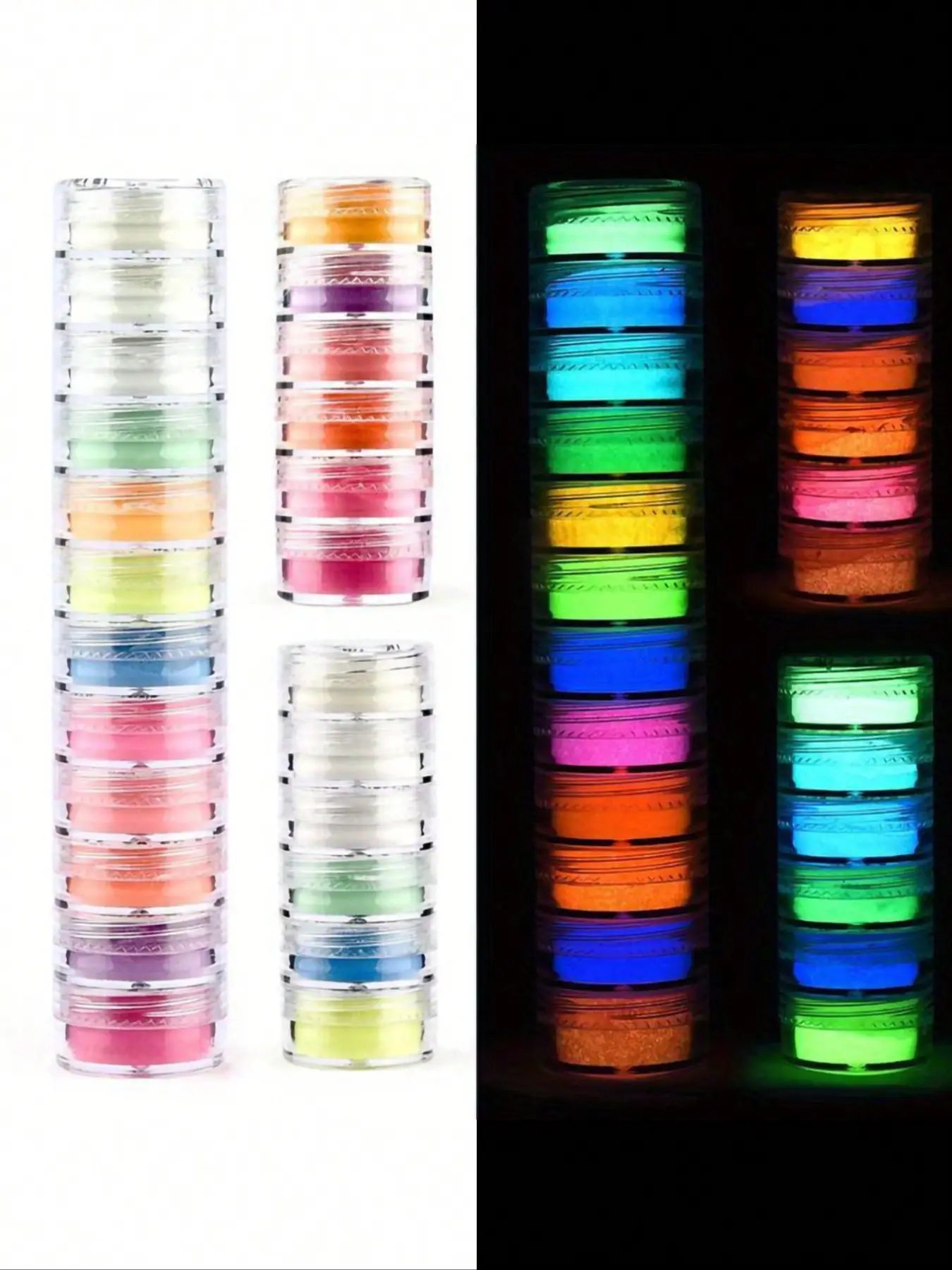 12-Piece Luminescent Epoxy Resin Pigments Set, Fluorescent Powders for DIY Molds, Jewelry Making Supplies, Craft Accessories, Handicraft, DIY Jewelry Decoration, All Seasons Use