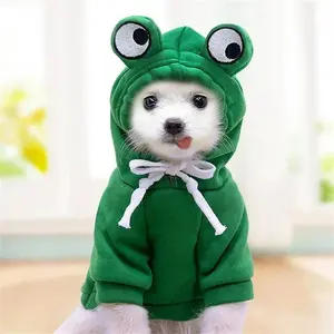 Frog-Shaped Dog Hoodie Cosplay Costume for Pets and Puppies