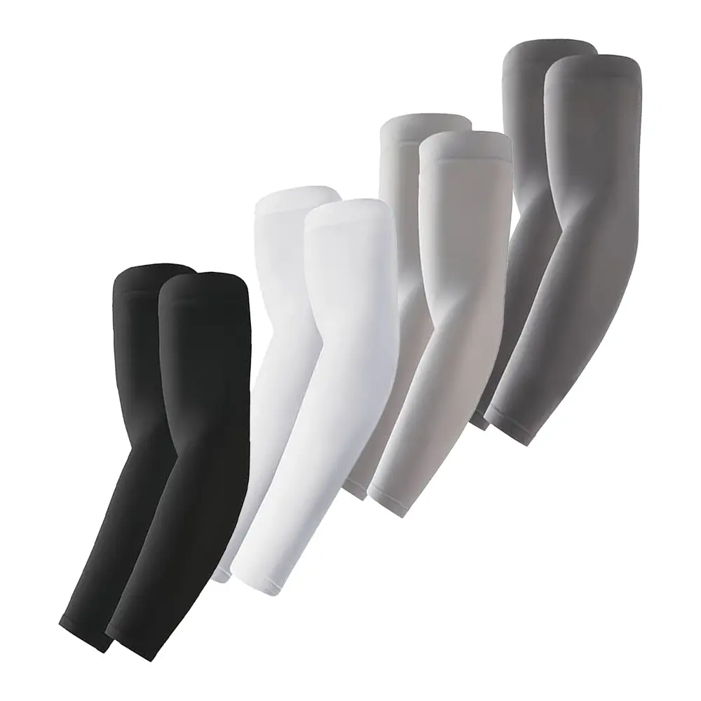 Unisex 4-Set Ultra-Cooling Arm Sleeves Cover - Breathable Blend, UV Protection, Compression, Thermal Insulation - Ideal for Outdoor Sports, Golf - Men's Spring Fashion Sports & Outdoor Accessory