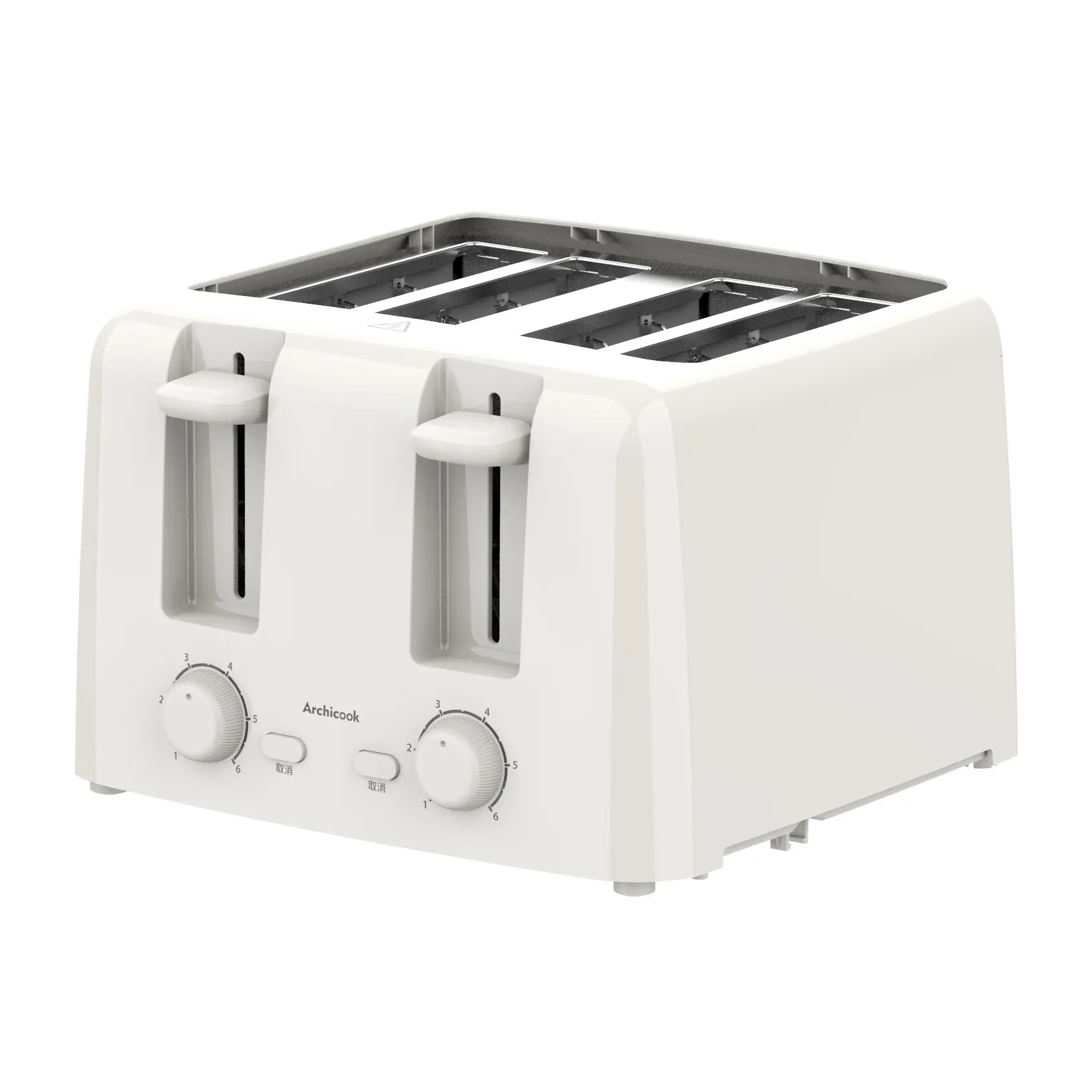 24x24cm Mini Compact Fully Automatic Kitchen Toaster, Family Use Breakfast Sandwich Machine, Double-Sided Heating, Easy-Remove Detachable Crumb Tray, Food-Grade High-Quality Materials