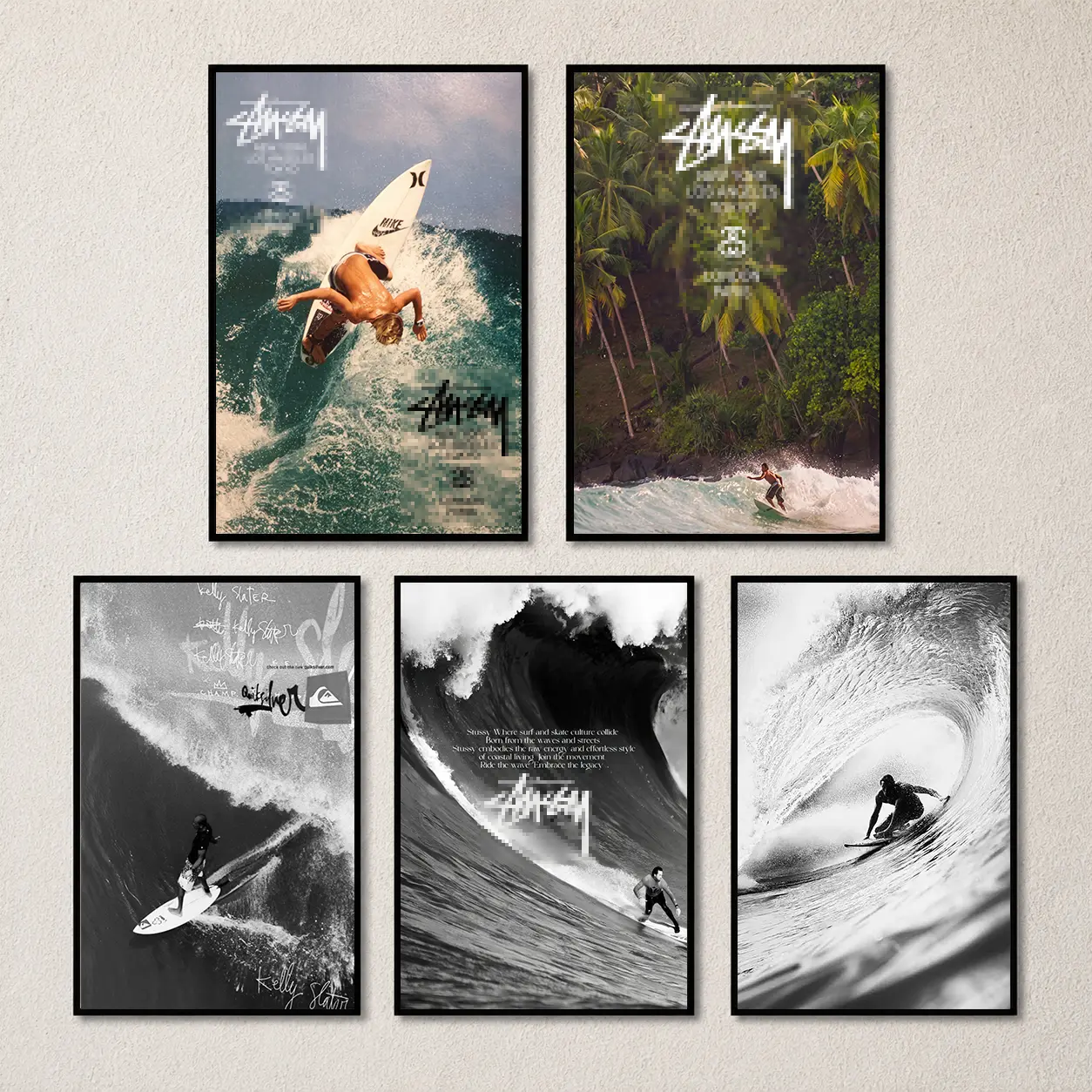 Vintage Surfing Poster Wall Decor, Retro  Streetwear Style Surfing Art Decor, Home Bedroom Dorm Living Room Decor, Streetwear Style Decor