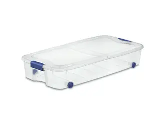 66 Quart Stadium Blue Ultra Storage Box - Perfect for Home Organization Organiser Slide