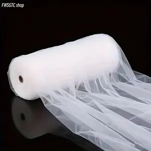 1 Roll 50 Yards sheer curtain fabric. Made of highly stretchable material and easy to hand wash. It offers nice privacy protection and soft light diffusion. Perfect home textile for DIY wedding decorations and various household adornments.