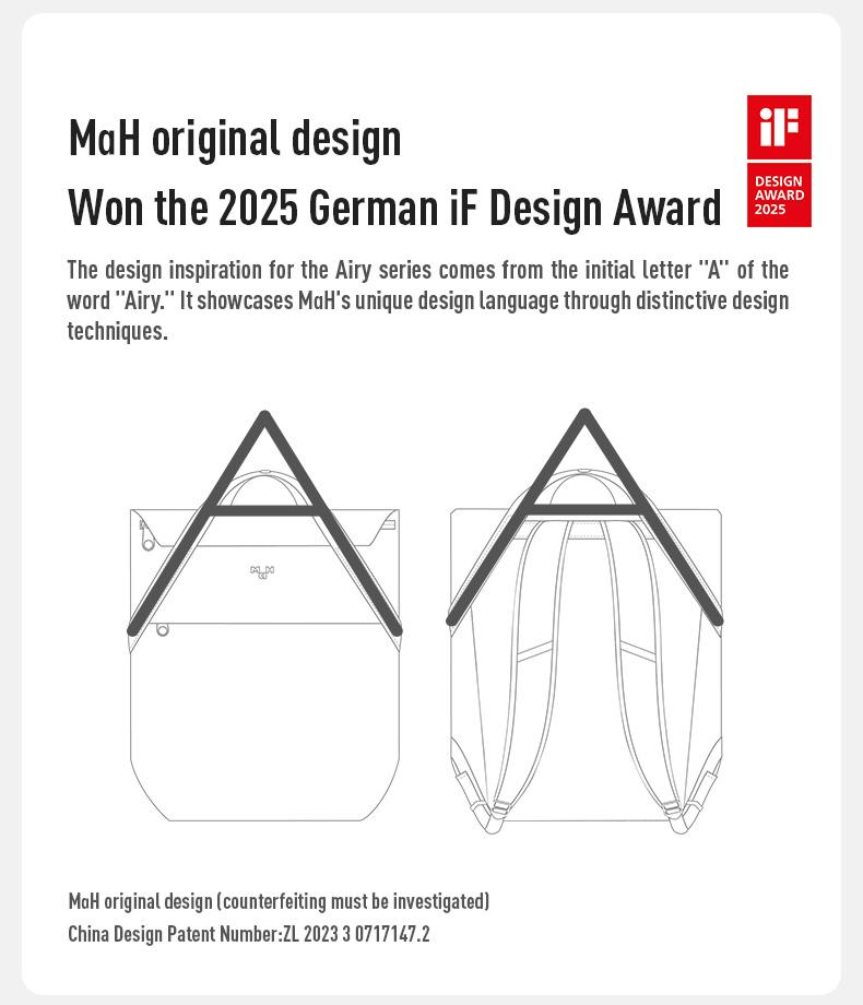 MAH 2966 Airy Travel At Ease 550g Only Flexible And Foldable Backpack