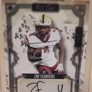 2023 Wild Card 5 Card Draw 1/1 ROOKIE AUTO Zay Flowers #5CDV-106 Football Trading Card