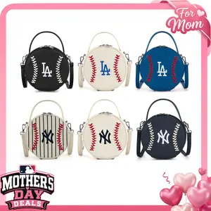 MLB Circle Crossbody Bag For Women,Baseball Team Logo Design,Fashion style,Waterproof And Adjustable Shoulder Strap,Lightweight Shoulder Bag For Party,Holiday And Daily Use,Christmas Gift, 102