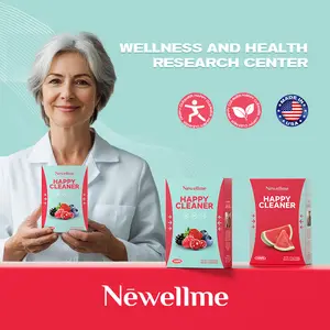 NEWELLME Happy Cleanse - Superfood Powder/Probiotics/Digestive Enzymes/Moringa - Supports gut health - Boosts immunity, Healthcare Dietary