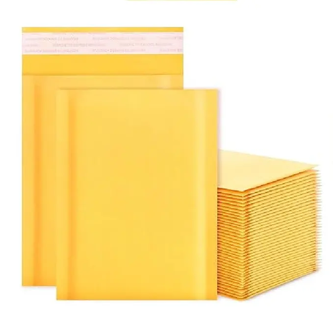 Kraft Bubble Mailers 4x7inch 50Pack Yellow Self-Seal Padded Envelopes Bubble Opaque Padded Mailers Shipping Bags for Small Businesses to Package and Mail Jewelry Cosmetics Electronic Products Cards with Manufacturer Warranty