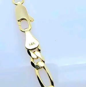 14k Gold-Plated Figaro Chain,24 inches long, 6mm wide. Our 14k Gold -Plating Stands Out Amongst The Rest exquisite jewelry