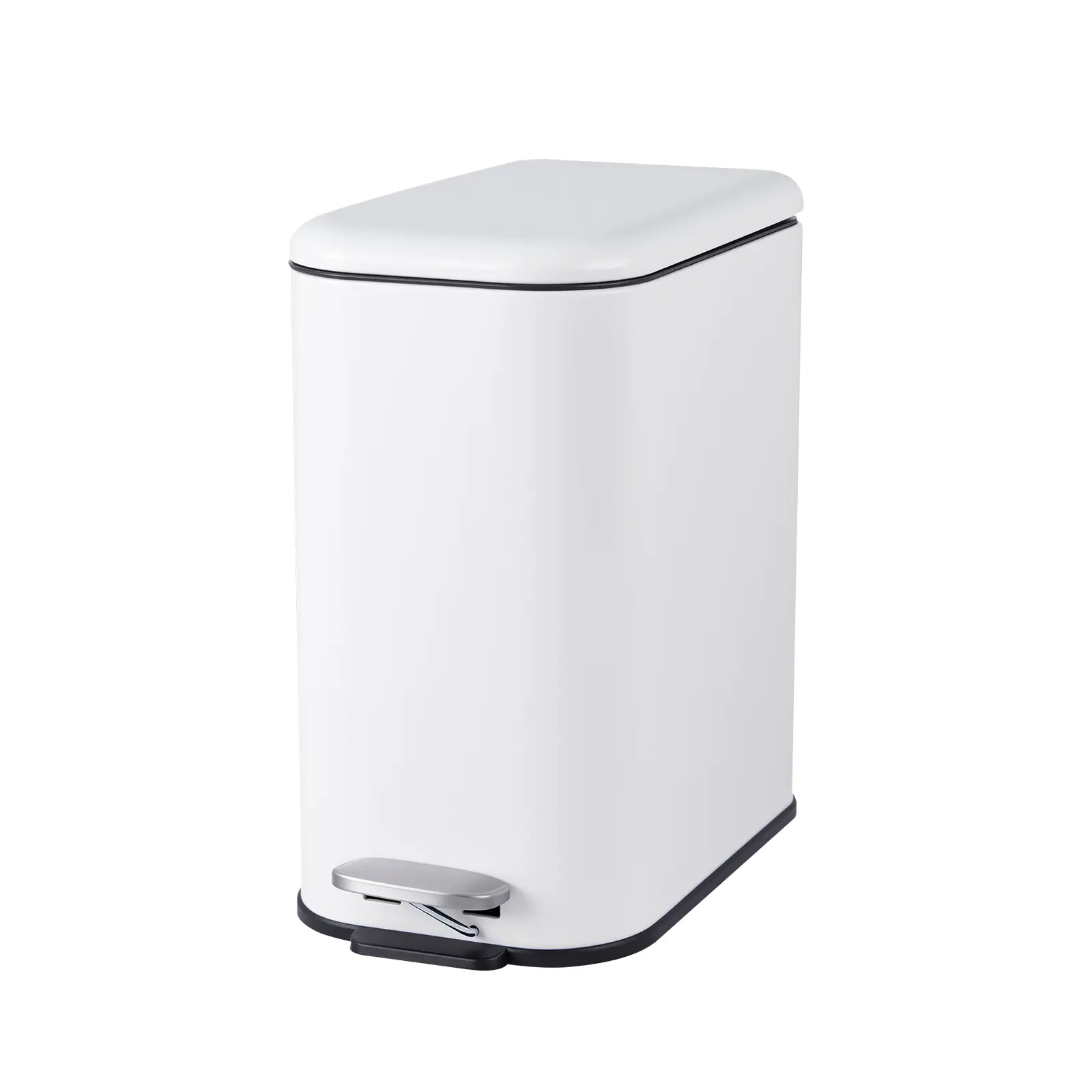 Compact Stainless Steel Indoor Trash Can – 5L/12L, Removable Inner Bucket, Sturdy Steel Pedal, Portable Handle – Space-Saving Garbage Bin for Bathroom, Kitchen, Office