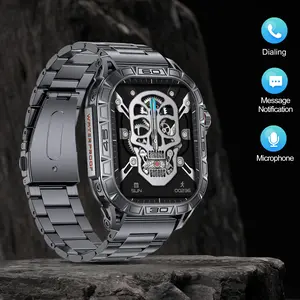 LIGE Military Smart Watch for Men(Call Receive/Dial) with 3 Straps,1.96"HD Big AMOLED Rugged Smartwatch for iPhone/Android Phone,Upgraded Fitness Tracker 5ATM Waterproof/Heart Rate/Sleep Monitor,Black