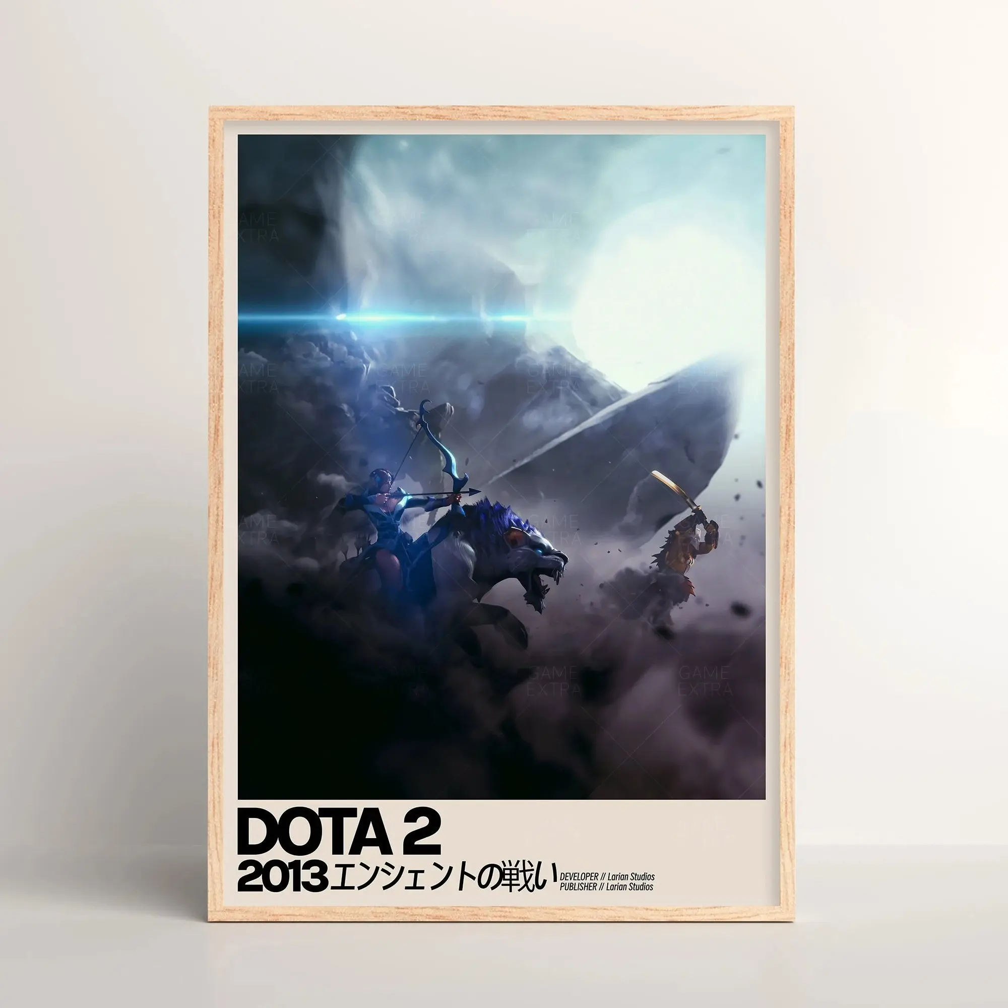 Dota 2 Gaming Poster _ Game Wall Art _ Man Cave Retro Wall Decor _ Video Game Room Decor _ Gaming Print