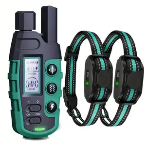Dog Training Collar with Remote, 3 Training Modes Beep Vibration Safe Shock, 3300FT Range, Dual Channel for 2 Dogs, Waterproof Receiver, Rechargeable for 5-120lbs Dogs Indoor Outdoor Training