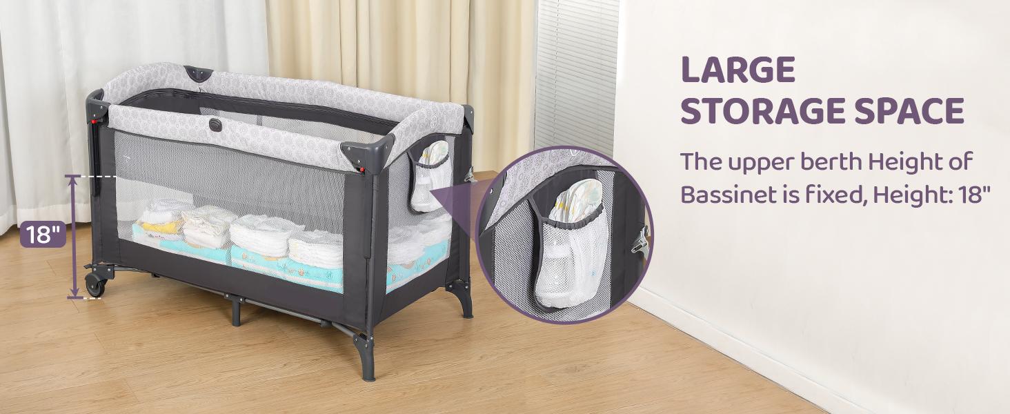 Dripex Baby Bassinet Bedside Sleeper, Adjustable Height, Includes Mattress Sheet, Portable Playpen Travel Bed with Storage Foldable Crib for Newborns Infants Folding Cot Dripex Baby Bassinet Bedside Sleeper, Adjustable Height, Includes Mattress Sheet, Portable Playpen Travel Bed with Storage Foldable Crib for Newborns Infants Folding Cot
