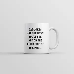 Dad Jokes Are The Best Mug Funny Sarcastic Graphic Novelty Coffee Cup - 11oz Funny Coffee Mugs Ceramic Printed Drinkware Cup
