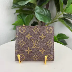 Pre-owned Louis Vuitton Monogram Canvas Small Leather Goods Brown Bifold Wallet Card Holder Authentic Pre Owned