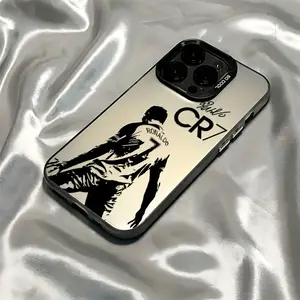 The CR7 Phone Case Featuring Soccer Star Ronaldo Is Compatible with Iphone Models 16, 15, 14, 13, 12, 11 Pro Max, X, XR, XS Max, 8, And 7 Plus, Offering a Durable Matte Back Cover to Prevent Damage.