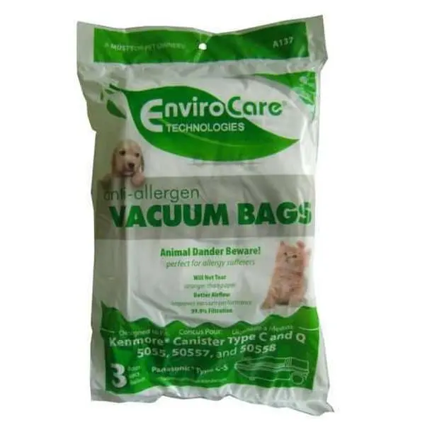 KENMORE/TITAN ALLERGEN VACUUM BAG STYLE Q 5055 W/CLOSURE 3PK
