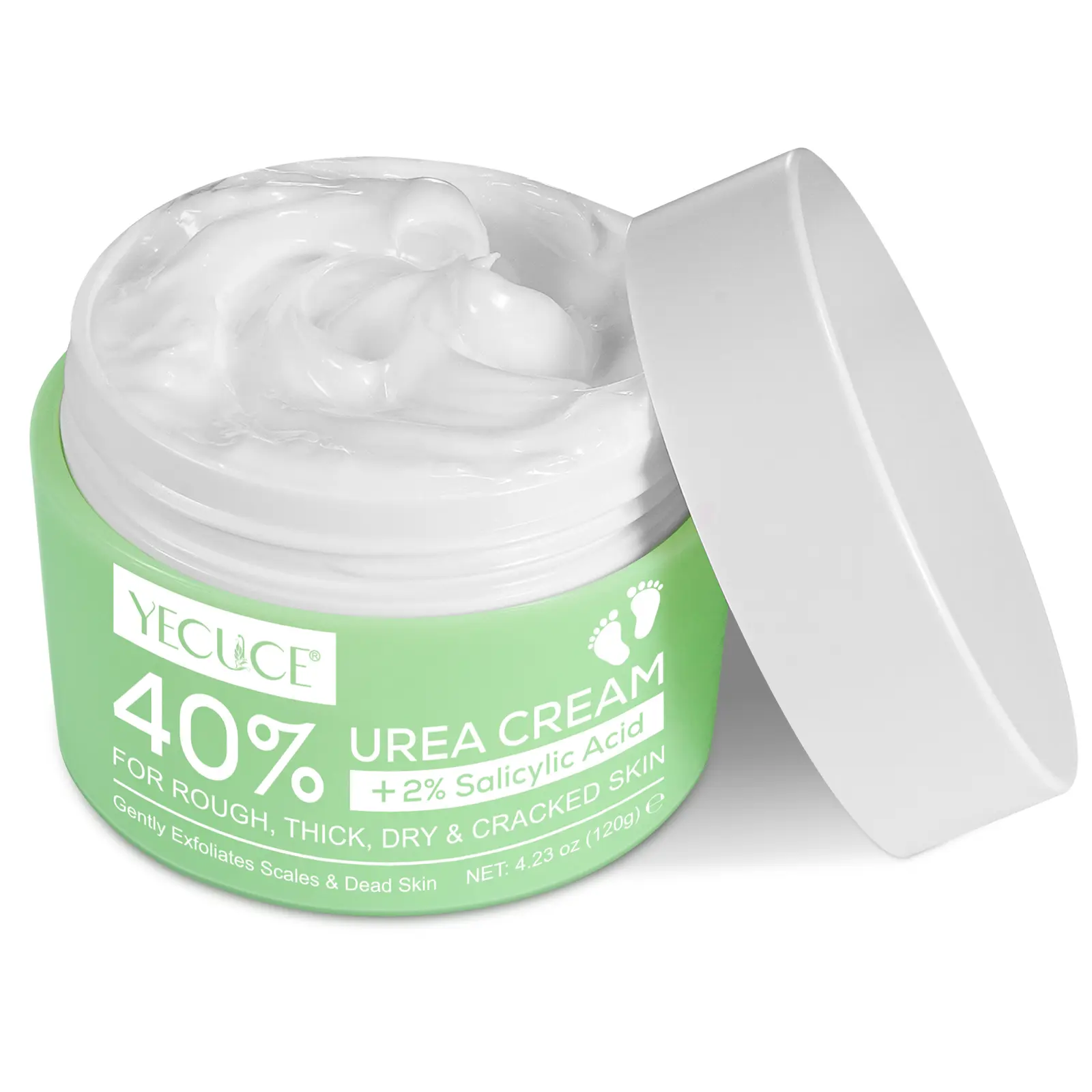 Yecuce Urea Cream (120g/ 150g) with Aloe Vera for Nourishing Foot & Hand, Exfoliating & Hydrating All Skin Types Moisturizer Nails Moisture Dry Exfoliates