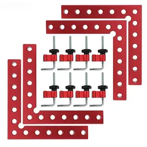 Corner Clamp for Woodworking,90 Degree Right Angle Clamps,4 Pack 5.5" x 5.5" Aluminum Alloy Woodworking Carpenter, Positioning Clamping Square Tool for Picture Frames, Boxes, Cabinets or Drawers