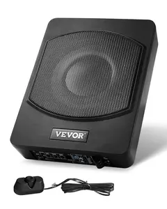 【Summervibes】VEVOR 10" 240W Underseat Car Subwoofer, Slim Powered Car Subwoofers Under the Seat, Low Profile Audio Sub Built-in Amplifier, High/Low Level Input & Volume Controller for SUVs, Car, Truck, RV