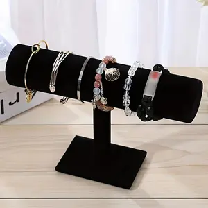 Fleece Single Layer Bracelet Display Stand, Jewelry Organizer for Watches and Bracelets, Elegant Showcasing Rack for Accessories, Display Options