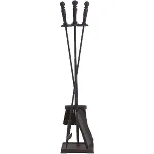 Dagan  Fireplace Tool Set, Black - 4 Piece