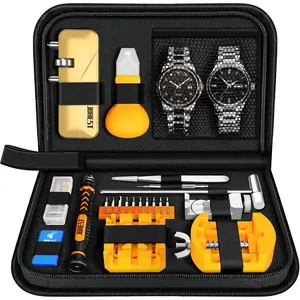 【2024 New】Watch Repair Tool Kit, Battery Replacement & Strap Adjustment, Wrench Opening Back Cover, Case Opener, Link Remover, Bracelet Resizing, Band Pin Removal, Screwdriver, Spring Bar