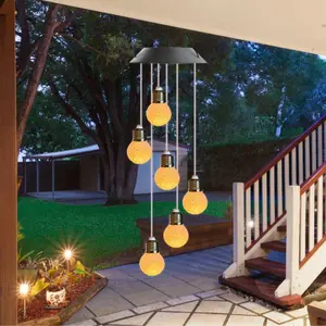 Solar Powered Bubble Ball String Light, Outdoor Garden Decorative Light, Atmosphere LED String Light for Garden, Yard, Terrace, Birthday, Wedding Party