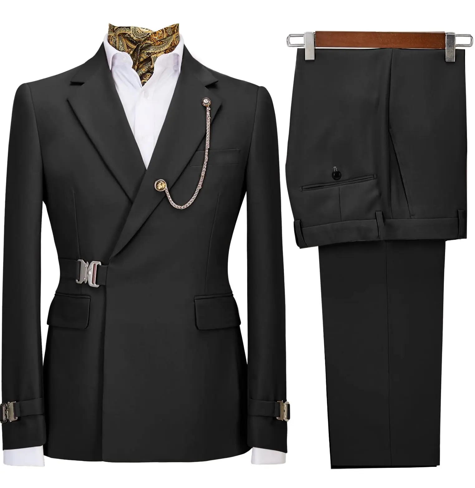 Men's 2-Piece Wedding Suit,Casual Business Retro, Groom Outfits, Party Suits,Formal Occasions,Groom's Wedding Tuxedo,Vintage Suits SpringStatements Long Sleeve Menswear Workwear