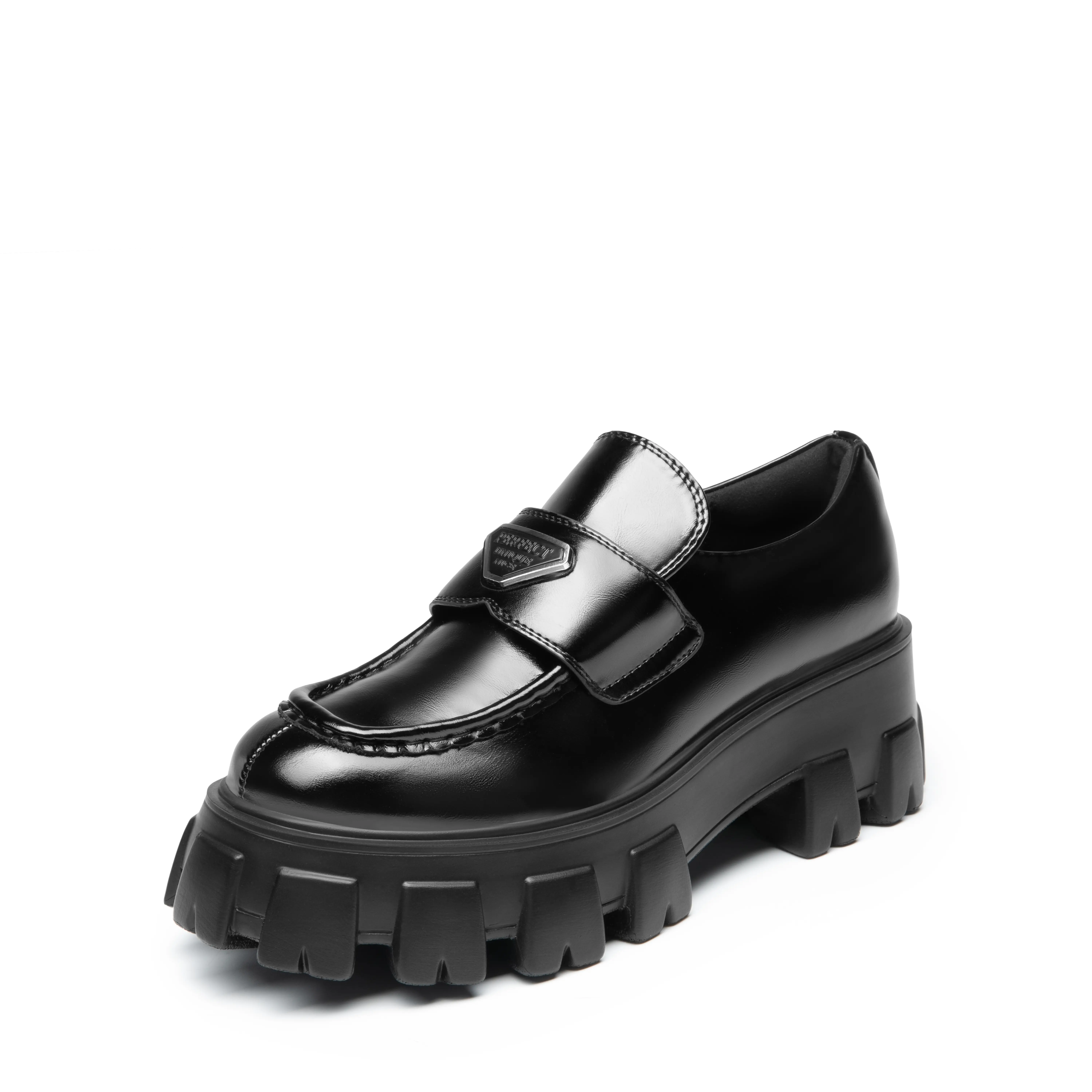 Dream Pairs Women's Chunky Platform Loafers, Patent Leather Slip-On Dress Shoes with a Lug Sole and Arch Support, Flats