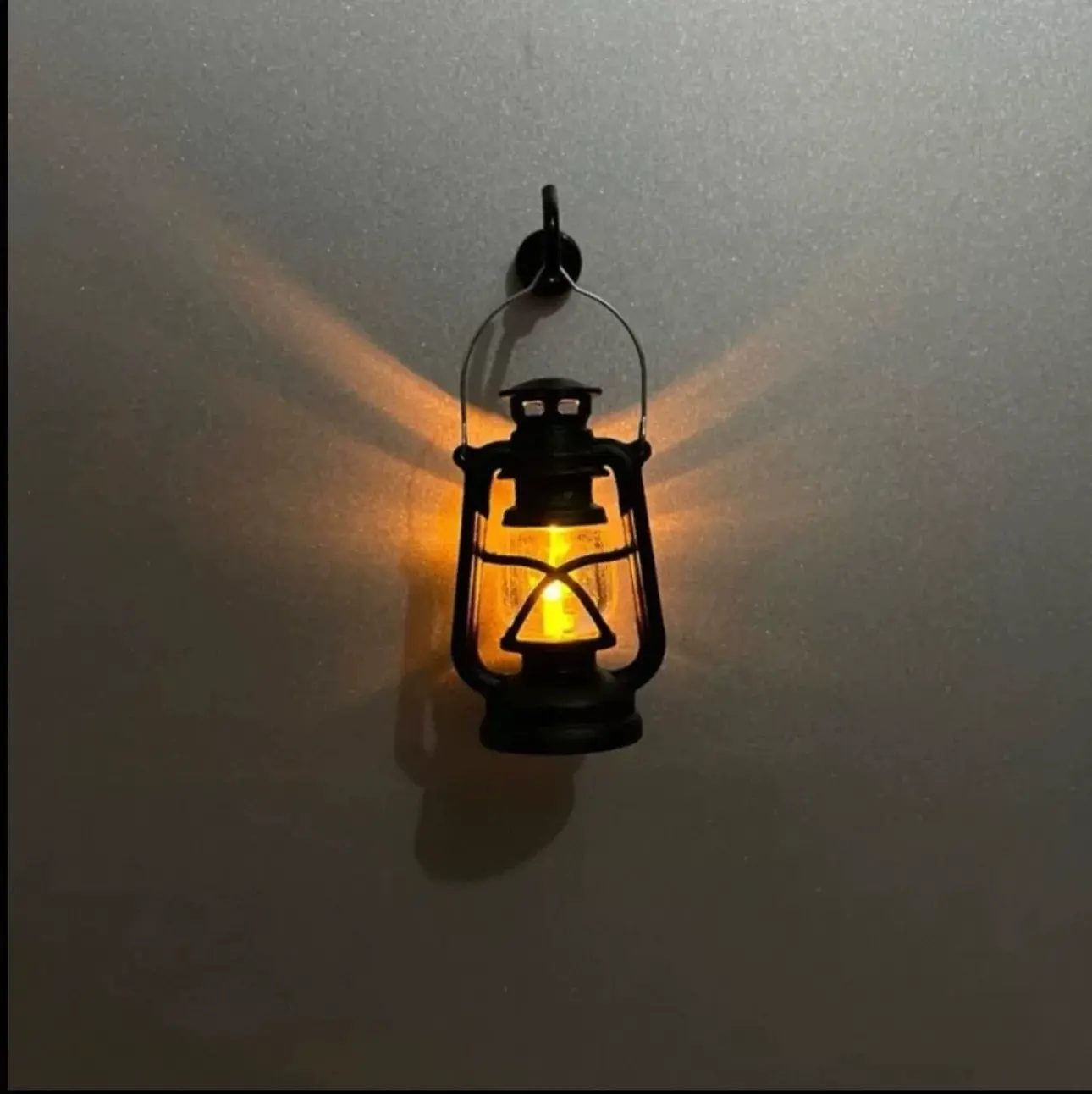 Retro Mini Refrigerator Magnet with Vintage Lantern Design for Kitchen/Room Decor