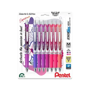 EnerGel Expressions, Passion Pack, Liquid Gel Pens, (0.7mm) Medium Line, Assorted Ink, 8-Pk 
