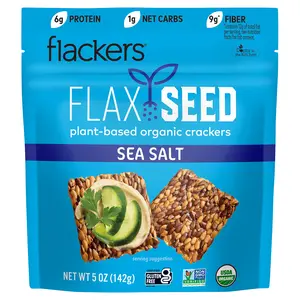 Flackers Flax Seed Crackers, Sea Salt, 5 oz (142 g)