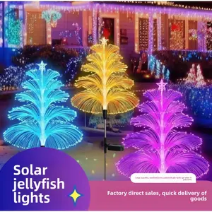 Solar Jellyfish Light, Solar Garden Light, Garden Decorative Light, Two Lighting Modes (Constant Light + Flashing), Smart Light Sensor, Automatic Brightness, Suitable for Outdoor Lawn, Courtyard