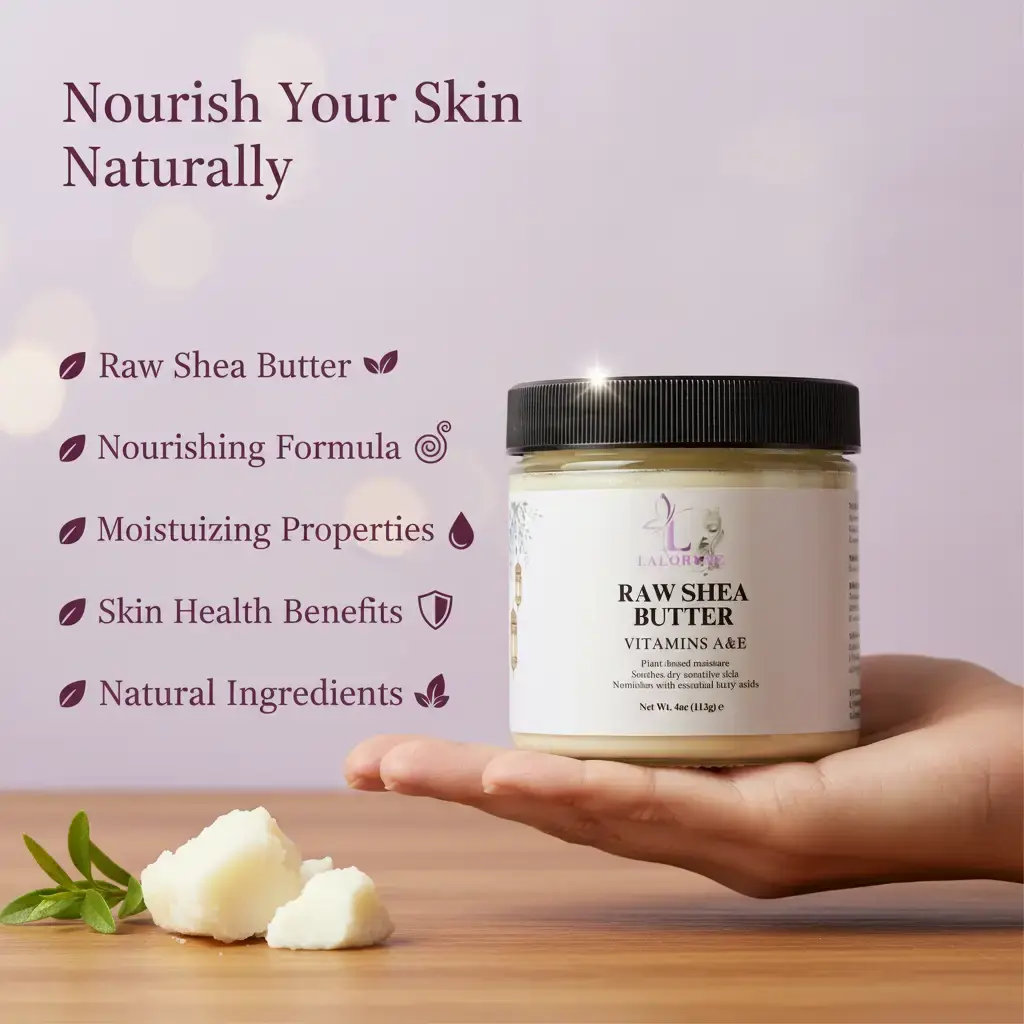 Raw Shea Butter Moisturizer - Smooth Skin Hydrator for Daily Skincare Use