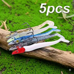 5pcs Fishing Lures 5 Colors 11cm/22g with Hook Lead Head, Marlin Tuna Bait, Fishing Enthusiasts Gift, High-Quality Fish Attractant, Artificial Fishing Lure, Lure Set