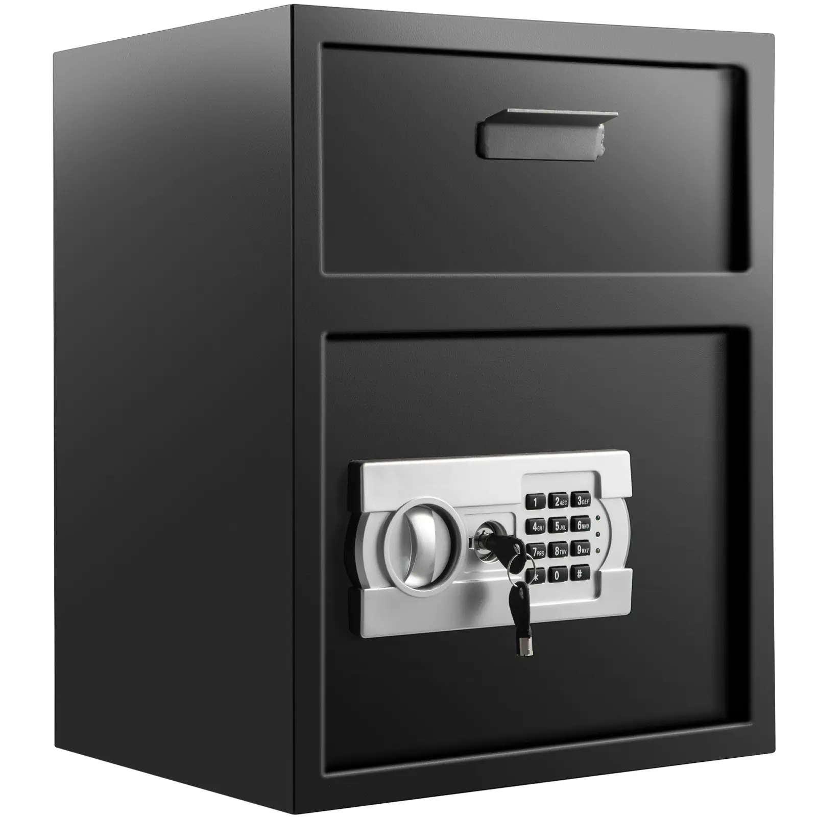 【summerfinds】VEVOR Digital Depository Safe 1.7 Cubic Feet Made of Carbon Steel Electronic Code Lock Depository Safe with Deposit Slot with Two Emergency Keys Depository Box for Home Hotel Restaurant and Office