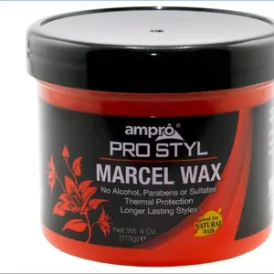Ampro Pro Styl Marcel Wax 4 oz Moisturizing for Curly Hair Unisex No Alcohol Parabens or Sulfates Thermal Protection