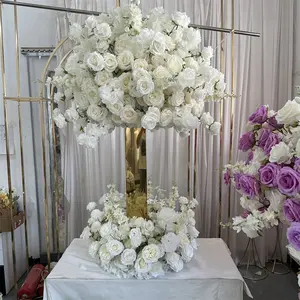 28" with Base Wreath Excellent Quality Large White Flower Ball Centerpiece