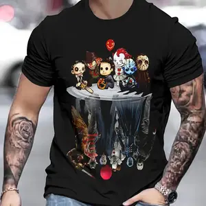 Men'S 3D Print Fashion T-Shirt, Casual Crew Neck, 100% Polyester Knit Fabric, Slight Stretch, Regular Fit, 110gsm - Unique Graphic Tee
